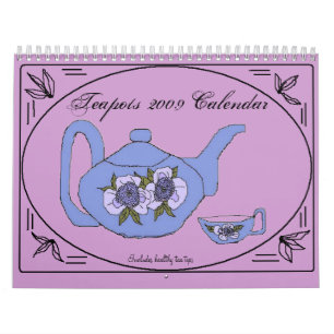 Calendrier Mural 2009 théières - customisées