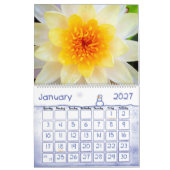 Calendrier Mural 2010, fleur de Lotus (Jan 2027)