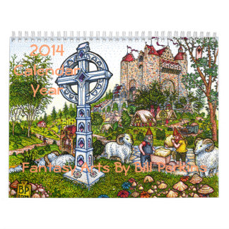 Calendrier Mural 2014 années civiles - arts d'imaginaire par Bill