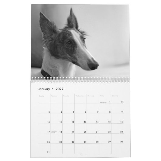 Calendrier Mural 2015 chiots de soie de Windhound (Jan 2027)