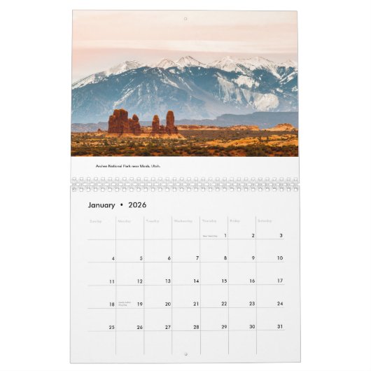 Calendrier Mural 2015, photographie de paysage (Jan 2026)