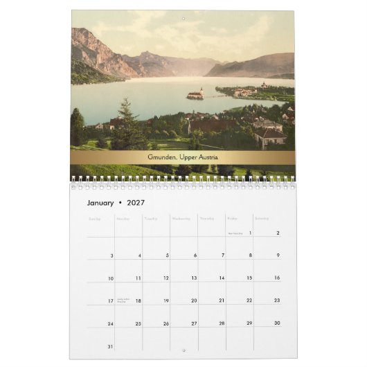 Calendrier Mural 2015 visions mondiales d'antan de la (Jan 2027)