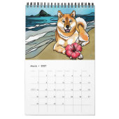 Calendrier Mural 2018 Année du chien, Hawaii (Mar 2027)