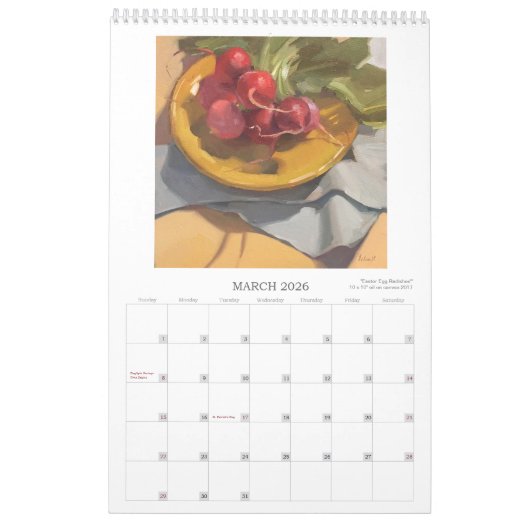 Calendrier Mural 2018: Peintures de Sarah Sedwick (Mar 2026)