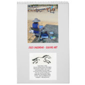 Calendrier mural 2023 avec Equine Art original (Protection)