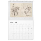 Calendrier mural 2023 avec Equine Art original (Jan 2026)