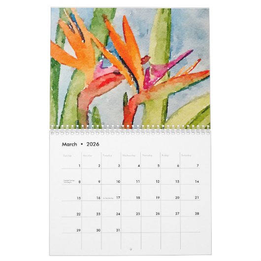 Calendrier mural 2025 (Mar 2026)