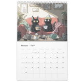 Calendrier mural 2026 | Chats décontractés avec du (Feb 2027)