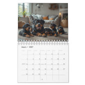 Calendrier mural 2026 de chiens Rottweiler (Mar 2027)