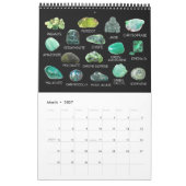 Calendrier mural 2026 de cristaux de gemmes et de (Mar 2027)