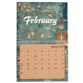 Calendrier mural 2026 élégant de style chinois (Feb 2027)