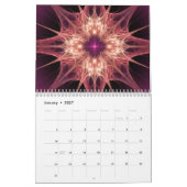 Calendrier Mural 2026 Fractal Art Abstrait Psychédélique (Jan 2027)
