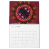 Calendrier Mural 2026 Fractal Art Abstrait Psychédélique (Feb 2027)