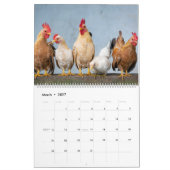 Calendrier mural 2026 Poulets Mignon (Mar 2027)