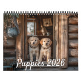 Calendrier mural 2026 pour chiots (Protection)