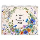 Calendrier mural 2026 - Une année de fleurs (Protection)