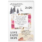 Calendrier mural 2026 verset biblique (Protection)