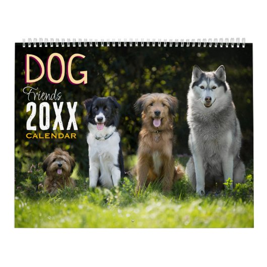 Calendrier mural 2027 Amis chiens Animaux (Protection)