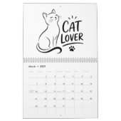 Calendrier Mural 2027 Amoureux de Chats Mignons (Mar 2027)