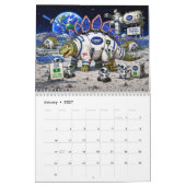 Calendrier mural 2027 de l'astronaute dinosaure dr (Jan 2027)