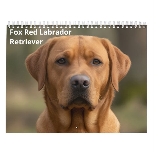 Calendrier Mural 2027 Fox Red Labrador Retriever (Protection)