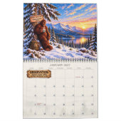 Calendrier Mural 2027 Notes de Terrain de Bigfoot (Jan 2027)