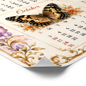 Calendrier mural 2027 papillon affiche (Coin)