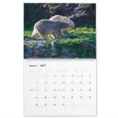 Calendrier mural 2027 thème ours polaire en cadeau (Mar 2027)