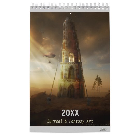 Calendrier Mural 20XX Digital Surreal & Imaginaire Art (Protection)