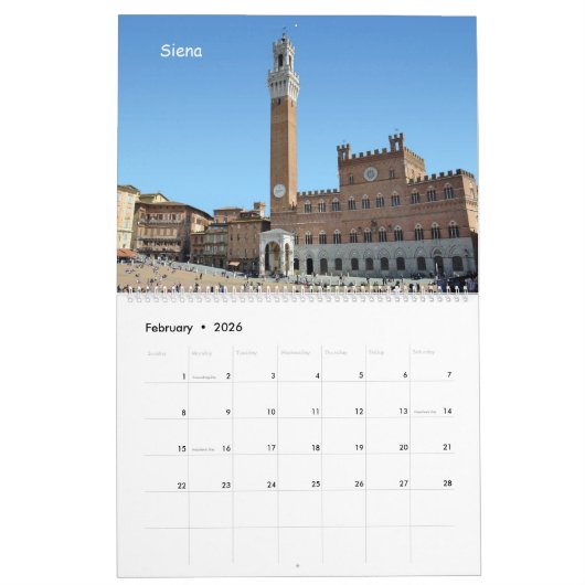 Calendrier Mural 24 mois en Toscane (Feb 2026)