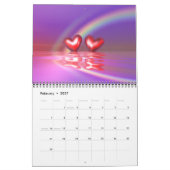 Calendrier mural 3D coeurs (Feb 2027)