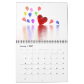 Calendrier mural 3D coeurs (Jan 2027)