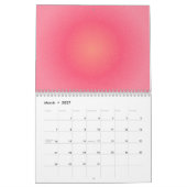 Calendrier mural à dégradé rose minimal (Mar 2027)