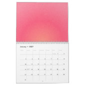 Calendrier mural à dégradé rose minimal (Jan 2027)