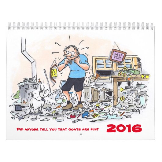 Calendrier Mural A fait n'importe qui vous disent que les chèvres (Protection)