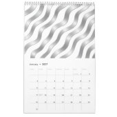 Calendrier mural abstrait moderne noir or 2027 (Jan 2027)