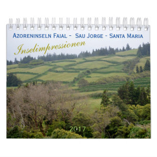 Calendrier Mural Açores pour vacances
