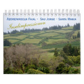 Calendrier Mural Açores pour vacances (Protection)