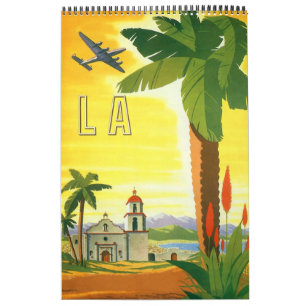 Calendrier Mural Affiches vintages sur les voyages internationaux