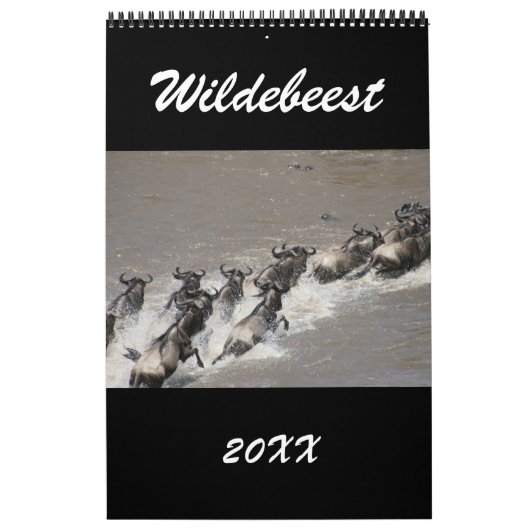 Calendrier Mural afrique du wildebeest (Protection)