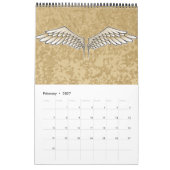 Calendrier Mural Ailes beiges (Feb 2027)