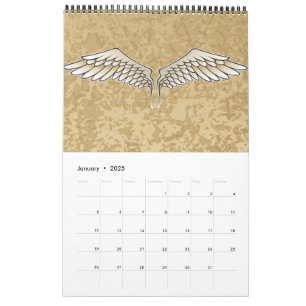 Calendrier Mural Ailes beiges