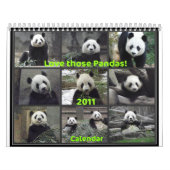 Calendrier Mural Aimez ces pandas ! 2011 (Protection)
