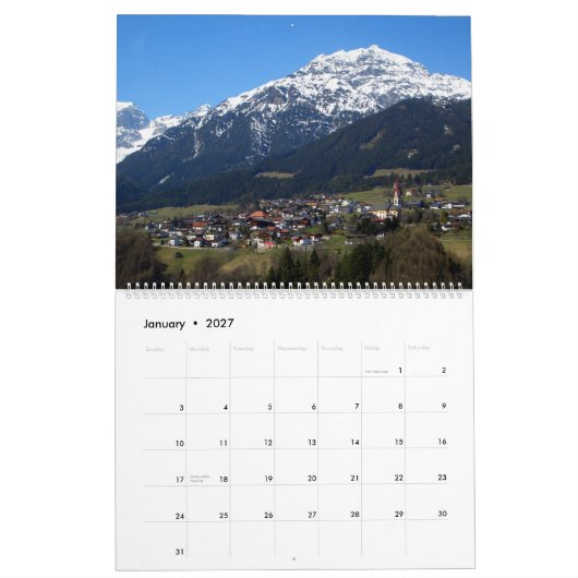 Calendrier Mural Alpes autrichiens (Jan 2027)
