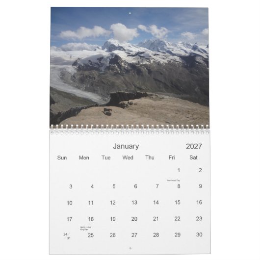 Calendrier Mural Alpes suisses 2015 de "Matterhorn et d'amis" (Jan 2027)