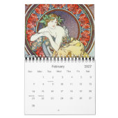 Calendrier Mural Alphonse Mucha Art (Feb 2027)