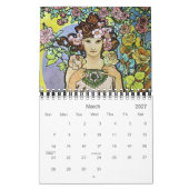 Calendrier Mural Alphonse Mucha Art (Mar 2027)