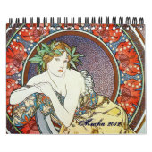 Calendrier Mural Alphonse Mucha Art (Protection)