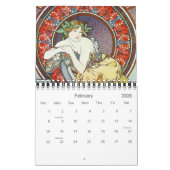 Calendrier Mural Alphonse Mucha Art (Feb 2026)