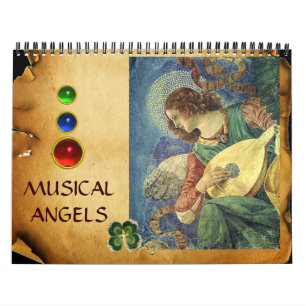 CALENDRIER MURAL ANGELS MUSICAUX COLLECTION D'ART FIN